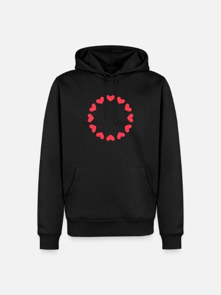 Heart circle - Men’s Premium Organic Hoodie - black
