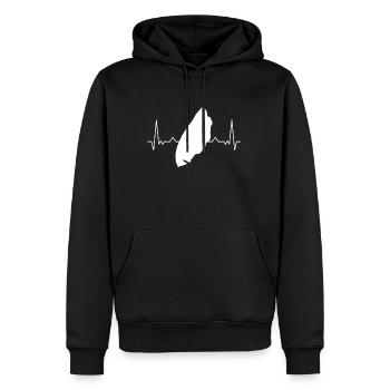 Texel heartbeat Pays-Bas Hollande Geschen Island - Sweat à capuche Premium bio Homme - noir - Devant - Nico (187cm)
