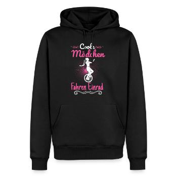 Des filles cool font des monocycles - Sweat à capuche Premium bio Homme - noir - Devant - Nico (187cm)