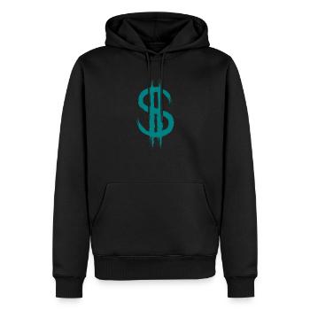 Dollarzeichen Dollar Zeichen Geld Bürste Geschenk - Männer Premium Bio Hoodie - Schwarz - Vorne - Nico (187cm)
