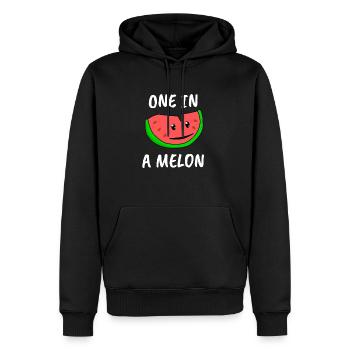 One in a Melon einer in Melonen Comic - Männer Premium Bio Hoodie - Schwarz - Vorne - Nico (187cm)