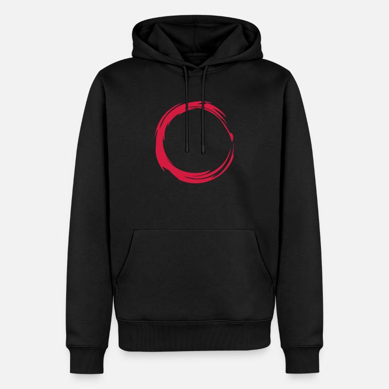 Symbole de conception de cercle - Sweat à capuche Premium bio Homme - noir