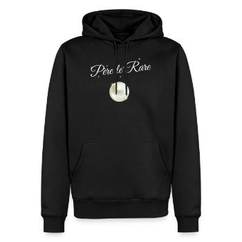 le Père le rare - Sweat à capuche Premium bio Homme - noir - Devant - Nico (187cm)