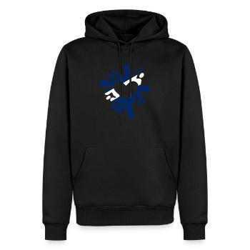 Israël symbole drapeau tache de couleurs cadeau - Sweat à capuche Premium bio Homme - noir - Devant - Nico (187cm)