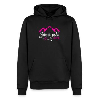 Ich Liebe Schwarzwald - Männer Premium Bio Hoodie - Schwarz - Vorne - Nico (187cm)
