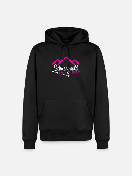Ich Liebe Schwarzwald - Männer Premium Bio Hoodie - Schwarz