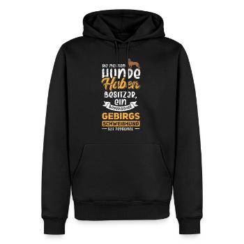Bayerischer Gebirgsschweisshund BGS Jagdhund - Männer Premium Bio Hoodie - Schwarz - Vorne - Nico (187cm)