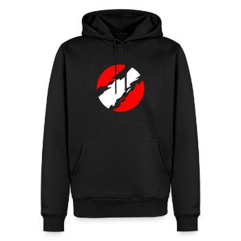 Géorgie - Sweat à capuche Premium bio Homme - noir - Devant - Nico (187cm)