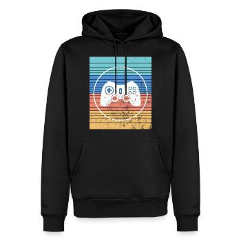 Videospiele Kontroller - Männer Premium Bio Hoodie - Schwarz - Vorne - Nico (187cm)