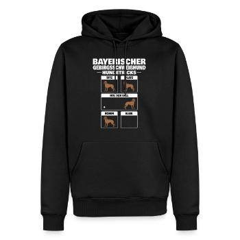 Bayerischer Gebirgsschweisshund Tricks BGS - Männer Premium Bio Hoodie - Schwarz - Vorne - Nico (187cm)