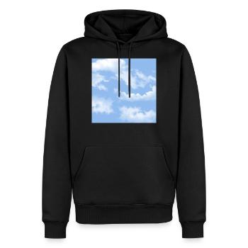 Himmel und Wolken - Männer Premium Bio Hoodie - Schwarz - Vorne - Nico (187cm)