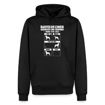Bayerischer Gebirgsschweisshund Tricks BGS - Männer Premium Bio Hoodie - Schwarz - Vorne - Nico (187cm)