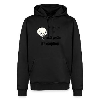 Je suis une ostéopathe d'exception ! Idée cadeau - Sweat à capuche Premium bio Homme - noir - Devant - Nico (187cm)