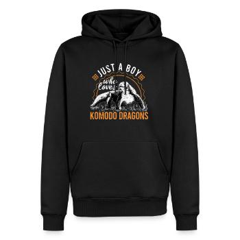 J'aime vraiment Komodo Dragons Komodo Dragon - Sweat à capuche Premium bio Homme - noir - Devant - Nico (187cm)