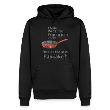 La première crêpe - Sweat à capuche Premium bio Homme - noir - Devant - Nico (187cm)