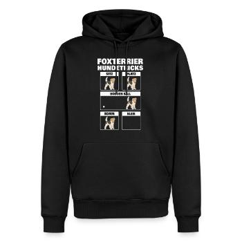 Foxterrier Hundetricks Drahthaar-Foxterrier - Männer Premium Bio Hoodie - Schwarz - Vorne - Nico (187cm)