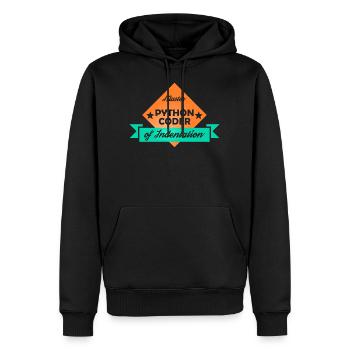 Python-Programmierer, Meister der Einrückung - Männer Premium Bio Hoodie - Schwarz - Vorne - Nico (187cm)