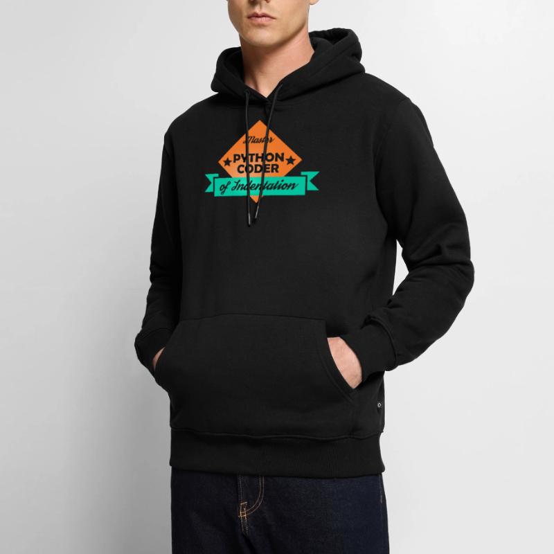 Python-Programmierer, Meister der Einrückung Männer Premium Bio Hoodie