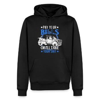 Abschleppwagenfahrer Abschleppwagen Tow Truck - Männer Premium Bio Hoodie - Schwarz - Vorne - Nico (187cm)