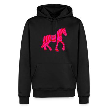 Horse Horses Riding Equestrian Pony Western Shirt - Men’s Premium Organic Hoodie - black - Front - Nico (187cm)