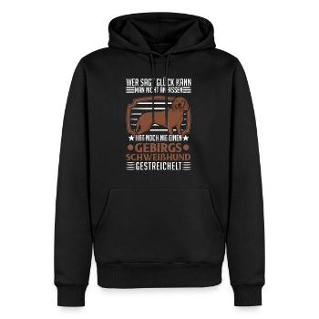 Bayerischer Gebirgsschweisshund BGS Jagdhund - Männer Premium Bio Hoodie - Schwarz - Vorne - Nico (187cm)