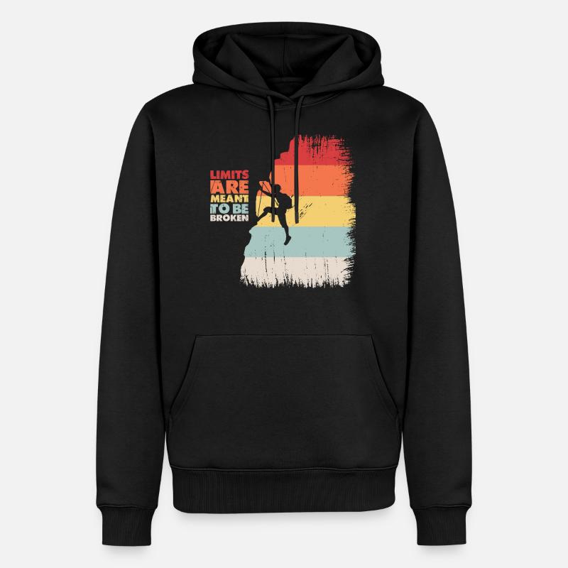 Montée - Sweat à capuche Premium bio Homme - noir