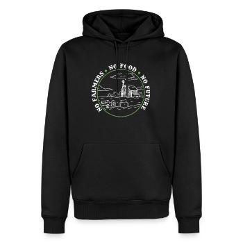 Agriculteur disant tracteur tracteur agriculteur Gesche - Sweat à capuche Premium bio Homme - noir - Devant - Nico (187cm)