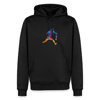 Scooter Tretroller Stunts Skatepark Geschenkidee - Männer Premium Bio Hoodie - Schwarz - Vorne - Nico (187cm)