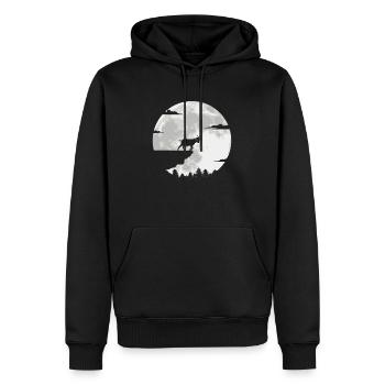 Chèvres cadeaux caprin Capricorne Capricorne capricorne lune - Sweat à capuche Premium bio Homme - noir - Devant - Nico (187cm)