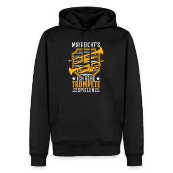 Mir reicht's Ich gehe Trompete spielen Trompetist - Männer Premium Bio Hoodie - Schwarz - Vorne - Nico (187cm)