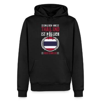 Thailand Urlaub Reise Geschenk - Männer Premium Bio Hoodie - Schwarz - Vorne - Nico (187cm)