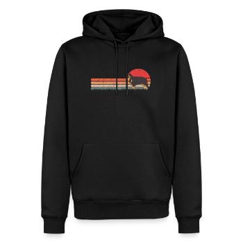 Hovawart vintage chien propriétaire de chien cadeau - Sweat à capuche Premium bio Homme - noir - Devant - Nico (187cm)