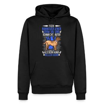Hannoverscher Schweißhund Schnarchen Schweisshund - Männer Premium Bio Hoodie - Schwarz - Vorne - Nico (187cm)