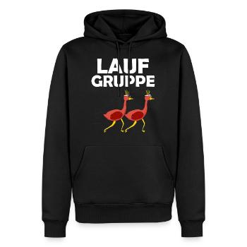 Lauf Gruppe Sport Gruppe - Männer Premium Bio Hoodie - Schwarz - Vorne - Nico (187cm)