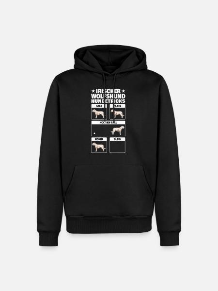 Irischer Wolfshund Hundetricks Irish Wolfhound - Männer Premium Bio Hoodie - Schwarz