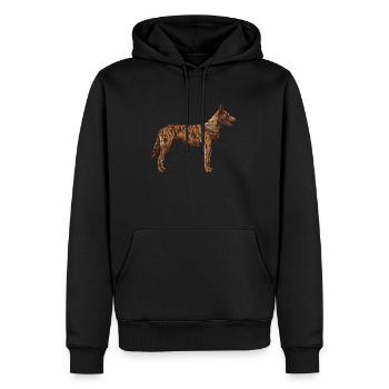 Hollandse Herder Holländischer Schäferhund - Männer Premium Bio Hoodie - Schwarz - Vorne - Nico (187cm)