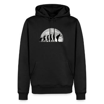 Boccia Evolution Lune Pétanque pétanque - Sweat à capuche Premium bio Homme - noir - Devant - Nico (187cm)