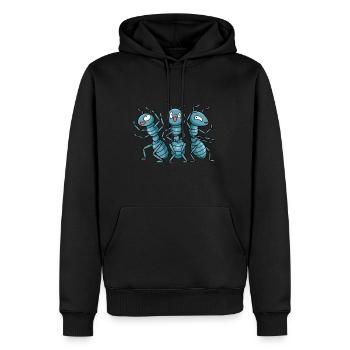 Des fourmis folles de fourmis cadeau - Sweat à capuche Premium bio Homme - noir - Devant - Nico (187cm)