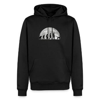 Galgo Español Lévrier espagnol - Sweat à capuche Premium bio Homme - noir - Devant - Nico (187cm)
