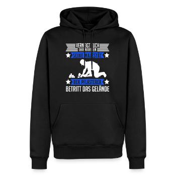 Pflasterer Majestät Steinsetzer Pflastersetzer - Männer Premium Bio Hoodie - Schwarz - Vorne - Nico (187cm)