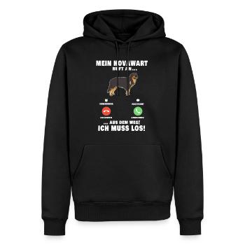 Hovawart Anruf Hundebesitzer Hunde Geschenk - Männer Premium Bio Hoodie - Schwarz - Vorne - Nico (187cm)