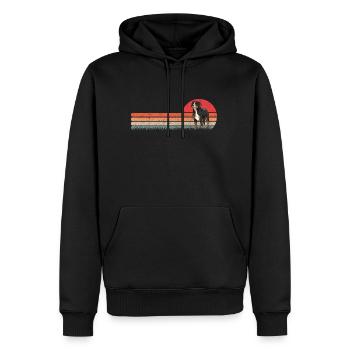 Appenzeller Sennenhund Retro Chien Vintage - Sweat à capuche Premium bio Homme - noir - Devant - Nico (187cm)