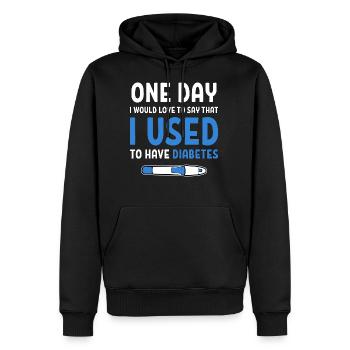 Diabetiker Insulin - Männer Premium Bio Hoodie - Schwarz - Vorne - Nico (187cm)