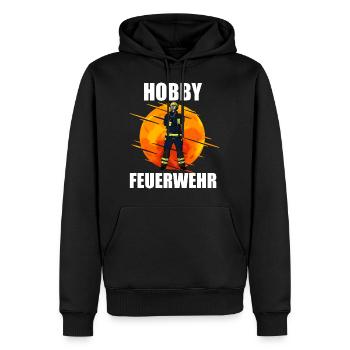 Feuerwehr Freiwillige Feuerwehr Hobby Feuerwehr - Männer Premium Bio Hoodie - Schwarz - Vorne - Nico (187cm)