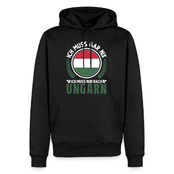 Ungarn Urlaub Ungarische Flagge Geschenk - Männer Premium Bio Hoodie - Schwarz - Vorne - Nico (187cm)