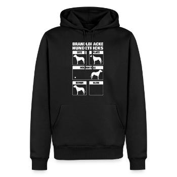 Brandlbracke Hundetricks Bracke Hund Jagdhund - Männer Premium Bio Hoodie - Schwarz - Vorne - Nico (187cm)