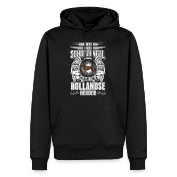 Hollandse Herder Schutzengel Herdershond - Männer Premium Bio Hoodie - Schwarz - Vorne - Nico (187cm)