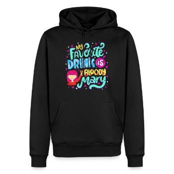 My Favorite Drink Is Bloody - Men’s Premium Organic Hoodie - black - Front - Nico (187cm)