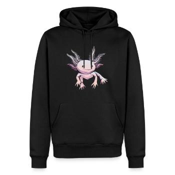 Axolotl Schwanzlurch Aquarium - Männer Premium Bio Hoodie - Schwarz - Vorne - Nico (187cm)