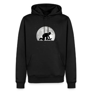 Fliesenleger Mond Mosaikleger Plattenleger - Männer Premium Bio Hoodie - Schwarz - Vorne - Nico (187cm)